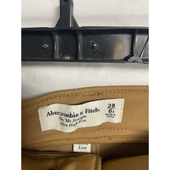 New Abercrombie & Fitch Vegan Leather The 90s Straight High Rise Pants 28 6s - Picture 5 of 6